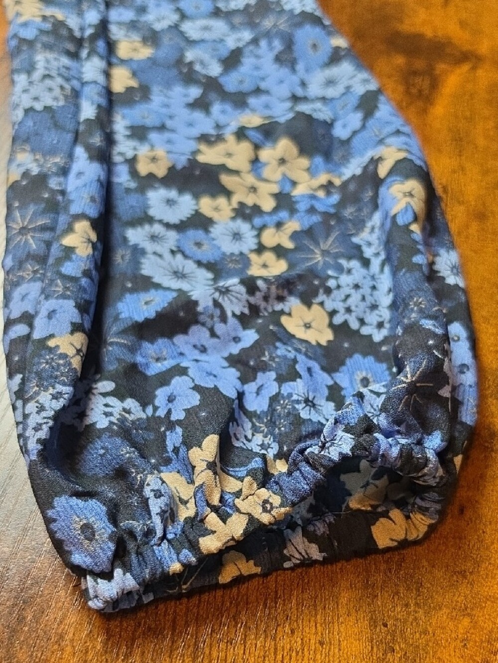 ULLA POPKEN | Flowy Floral Pleated Tunic Swing Blouse Blue Yellow | 16 / 18 - Picture 8 of 9